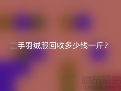 《二手羽绒服开云手机入口官网多少钱一斤？》