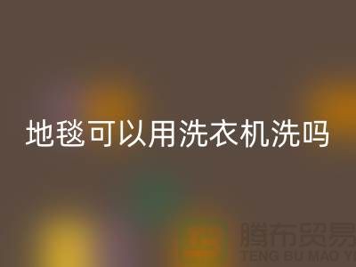 地毯可以用洗衣机洗吗? 如何洗净你的地毯