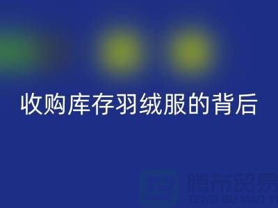 收购库存羽绒服的背后隐藏着巨大的商机-二手羽绒服开云手机入口官网市场