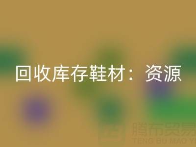 开云手机入口官网库存鞋材：唤醒闲置资源，共创绿色未来